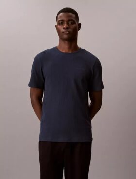 Tricou de dormit din tricot waffle