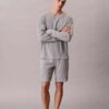 Tricou de dormit Henley din tricot waffle