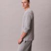 Tricou de dormit Henley din tricot waffle