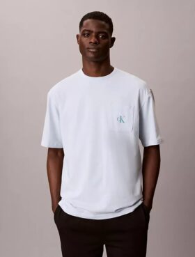 Tricou de dormit Icon din bumbac Cotton Stretch cu monogramă