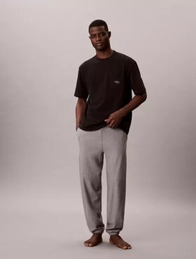 Tricou de dormit Icon din bumbac Cotton Stretch cu monogramă