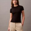 Tricou din bumbac cu nervuri
