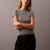 Tricou din bumbac cu nervuri
