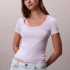 Tricou din bumbac cu nervuri