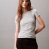 Tricou din bumbac cu nervuri Tricou din bumbac cu nervuri