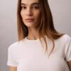 Tricou din bumbac cu nervuri
