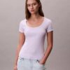 Tricou din bumbac cu nervuri