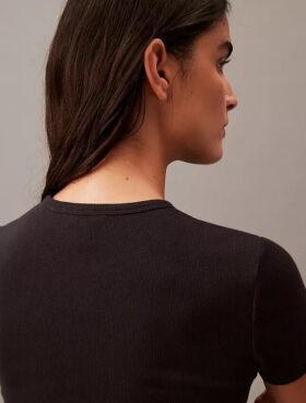 Tricou din bumbac cu nervuri