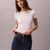 Tricou din bumbac cu nervuri