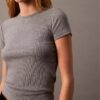 Tricou din bumbac cu nervuri