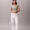 Tricou din bumbac cu nervuri Tricou din bumbac cu nervuri