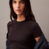 Tricou din bumbac cu nervuri Tricou din bumbac cu nervuri