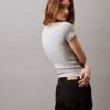 Tricou din bumbac cu nervuri Tricou din bumbac cu nervuri