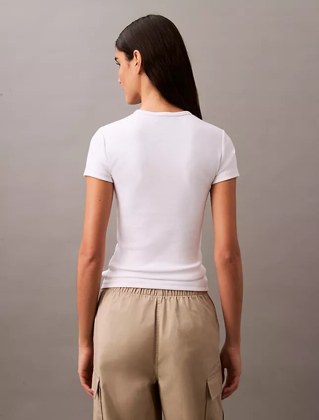 Tricou din bumbac cu nervuri Tricou din bumbac cu nervuri