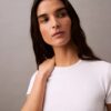 Tricou din bumbac cu nervuri Tricou din bumbac cu nervuri