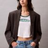 Tricou din bumbac și cașmir