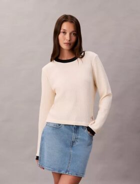 Tricou din tricot waffle