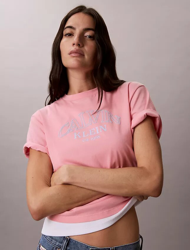 Tricou drept cu logo arhitectural Tricou drept cu logo arhitectural