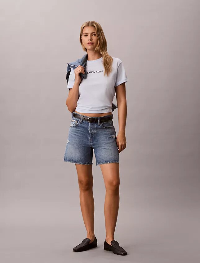 Tricou drept cu logo Calvin Klein Tricou drept cu logo Calvin Klein