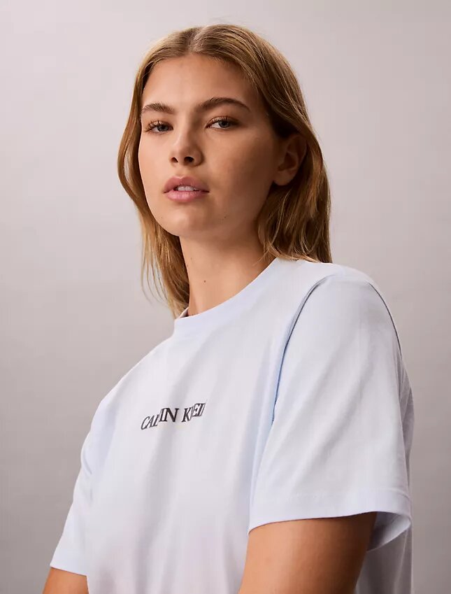 Tricou drept cu logo Calvin Klein Tricou drept cu logo Calvin Klein