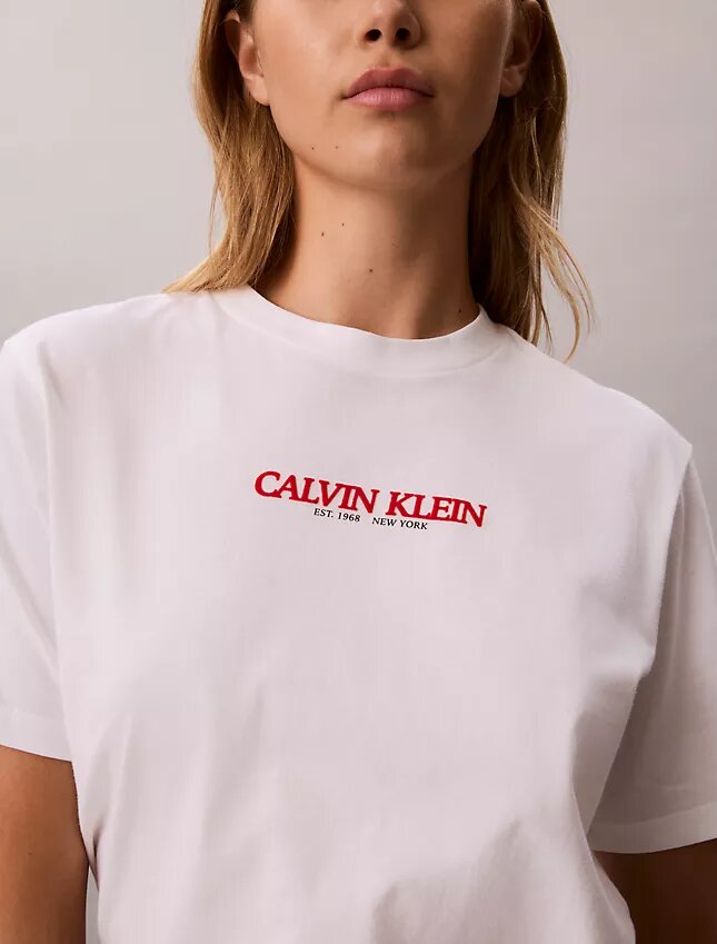 Tricou drept cu logo Calvin Klein Tricou drept cu logo Calvin Klein