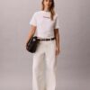 Tricou drept cu logo Calvin Klein Tricou drept cu logo Calvin Klein