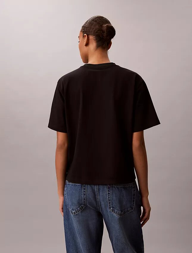Tricou drept cu logo grafic decolorat Tricou drept cu logo grafic decolorat
