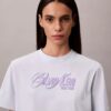 Tricou drept cu logo în relief Tricou drept cu logo în relief