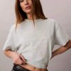 Tricou drept cu logo tipografic