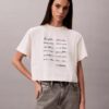 Tricou drept cu logo tipografic Tricou drept cu logo tipografic