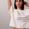 Tricou drept cu logo tipografic Tricou drept cu logo tipografic
