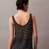 Tricou fără mâneci cu textură jacquard Tricou fără mâneci cu textură jacquard