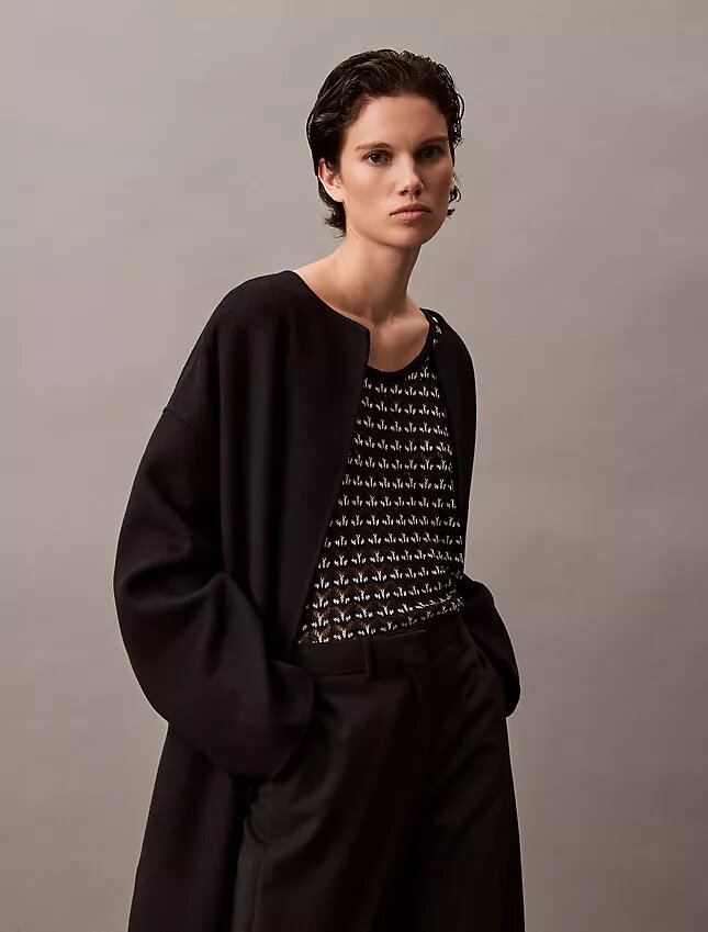 Tricou fără mâneci cu textură jacquard Tricou fără mâneci cu textură jacquard