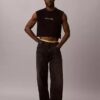Tricou fără mâneci, scurt, cu imprimeu intens „Intense Power Pride”