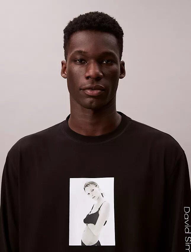 Tricou grafic cu mâneci lungi și croi lejer Kate Moss Tricou grafic cu mâneci lungi și croi lejer Kate Moss