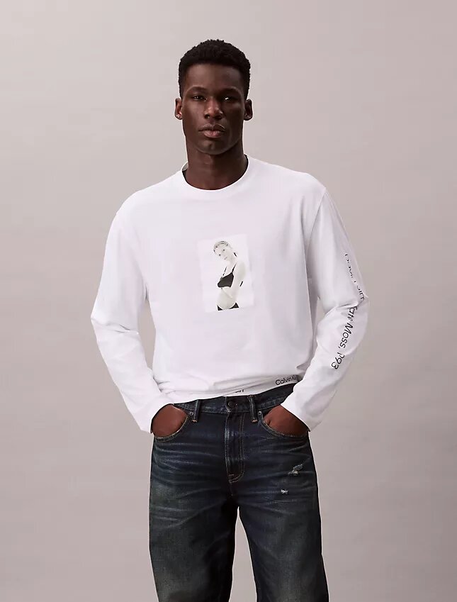 Tricou grafic cu mâneci lungi și croi lejer Kate Moss Tricou grafic cu mâneci lungi și croi lejer Kate Moss