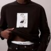 Tricou grafic cu mâneci lungi și croi lejer Kate Moss Tricou grafic cu mâneci lungi și croi lejer Kate Moss