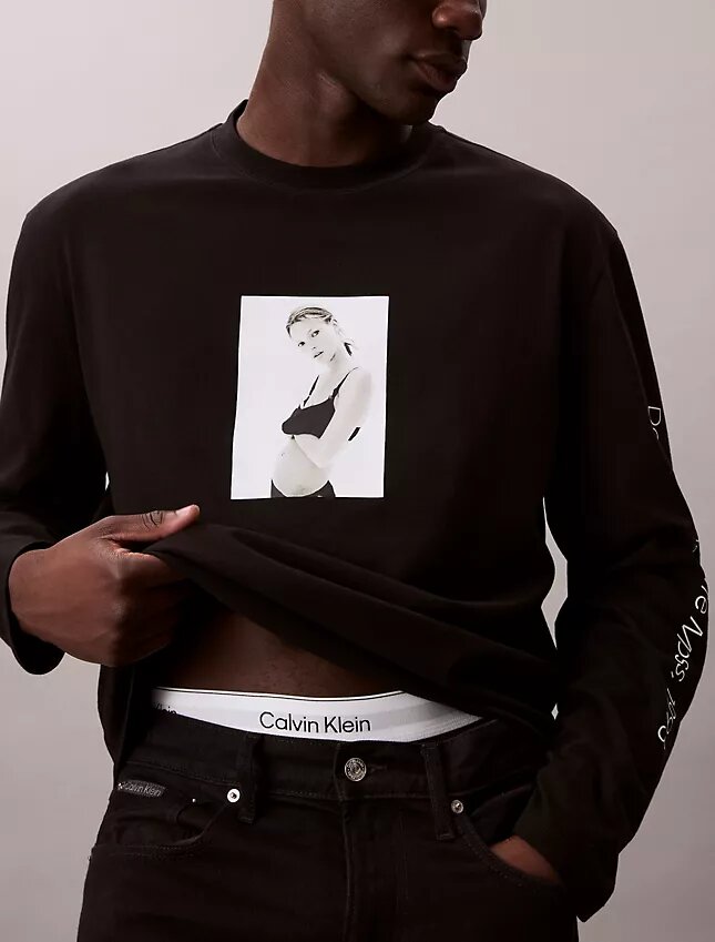 Tricou grafic cu mâneci lungi și croi lejer Kate Moss Tricou grafic cu mâneci lungi și croi lejer Kate Moss