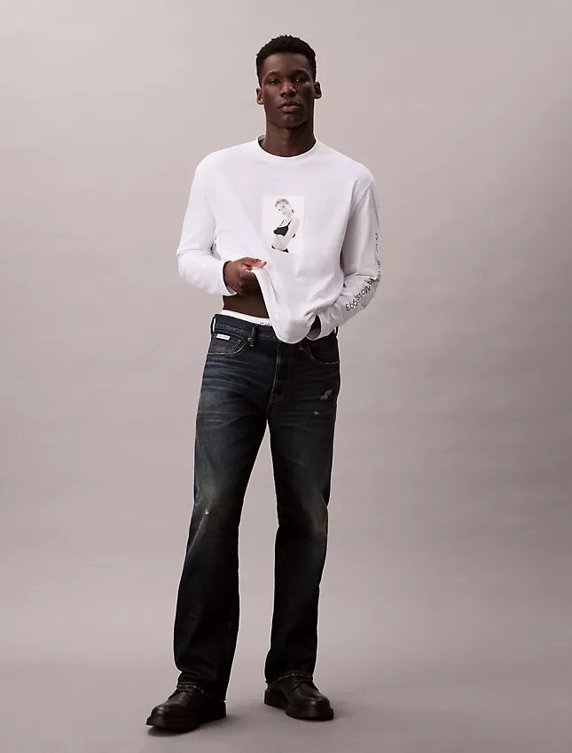 Tricou grafic cu mâneci lungi și croi lejer Kate Moss Tricou grafic cu mâneci lungi și croi lejer Kate Moss