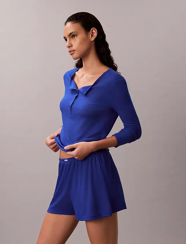 Tricou Henley ușor, cu textură tip waffle Tricou Henley ușor, cu textură tip waffle