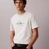 Tricou lejer cu dungi și Monogram