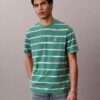 Tricou lejer cu dungi și Monogram
