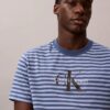 Tricou lejer cu dungi și Monogram Tricou lejer cu dungi și Monogram