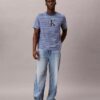 Tricou lejer cu dungi și Monogram Tricou lejer cu dungi și Monogram