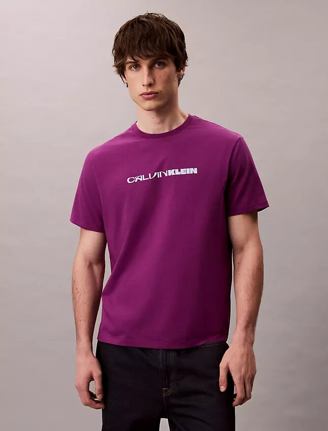 Tricou lejer cu imprimeu cu logo îndrăzneț Tricou lejer cu imprimeu cu logo îndrăzneț