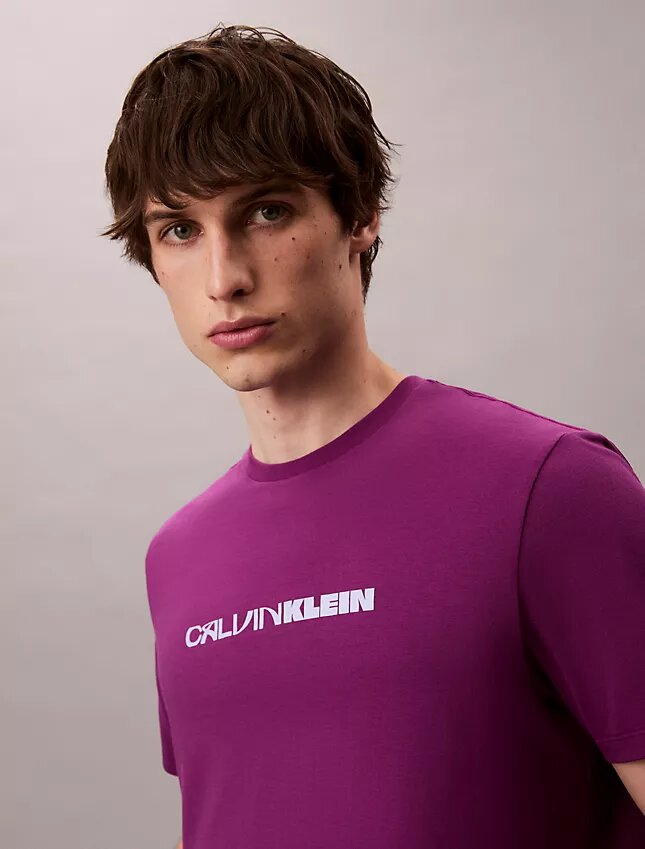 Tricou lejer cu imprimeu cu logo îndrăzneț Tricou lejer cu imprimeu cu logo îndrăzneț
