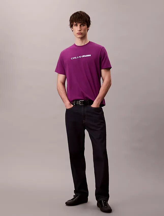 Tricou lejer cu imprimeu cu logo îndrăzneț Tricou lejer cu imprimeu cu logo îndrăzneț