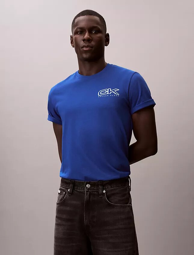 Tricou lejer cu logo Monogram metalic Tricou lejer cu logo Monogram metalic