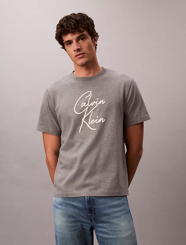 Tricou lejer cu logo script Tricou lejer cu logo script
