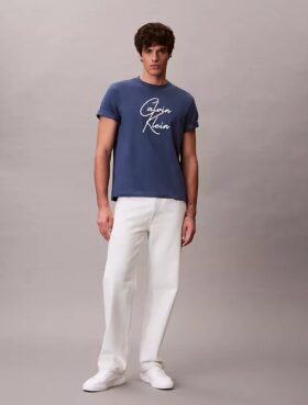 Tricou lejer cu logo script